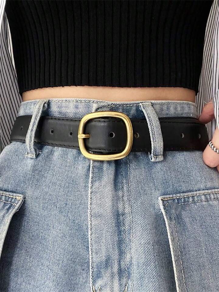1pc Women's Simple Fashionable Pu Leather Decorated Belt For Casual Jeans | SHEIN