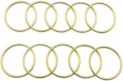 PEPRMROE 10 Pcs 2 inch Gold Metal Hoop Ring Macrame Ring for Dream Catcher Crafts Decoration DIY ... | Amazon (US)