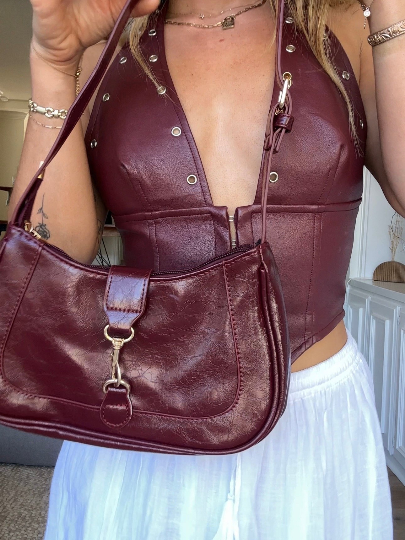 burgundy corsets are so cute! dress up your western or country concert outfit with these details

#LTKStyleTip #LTKSeasonal #LTKFindsUnder100