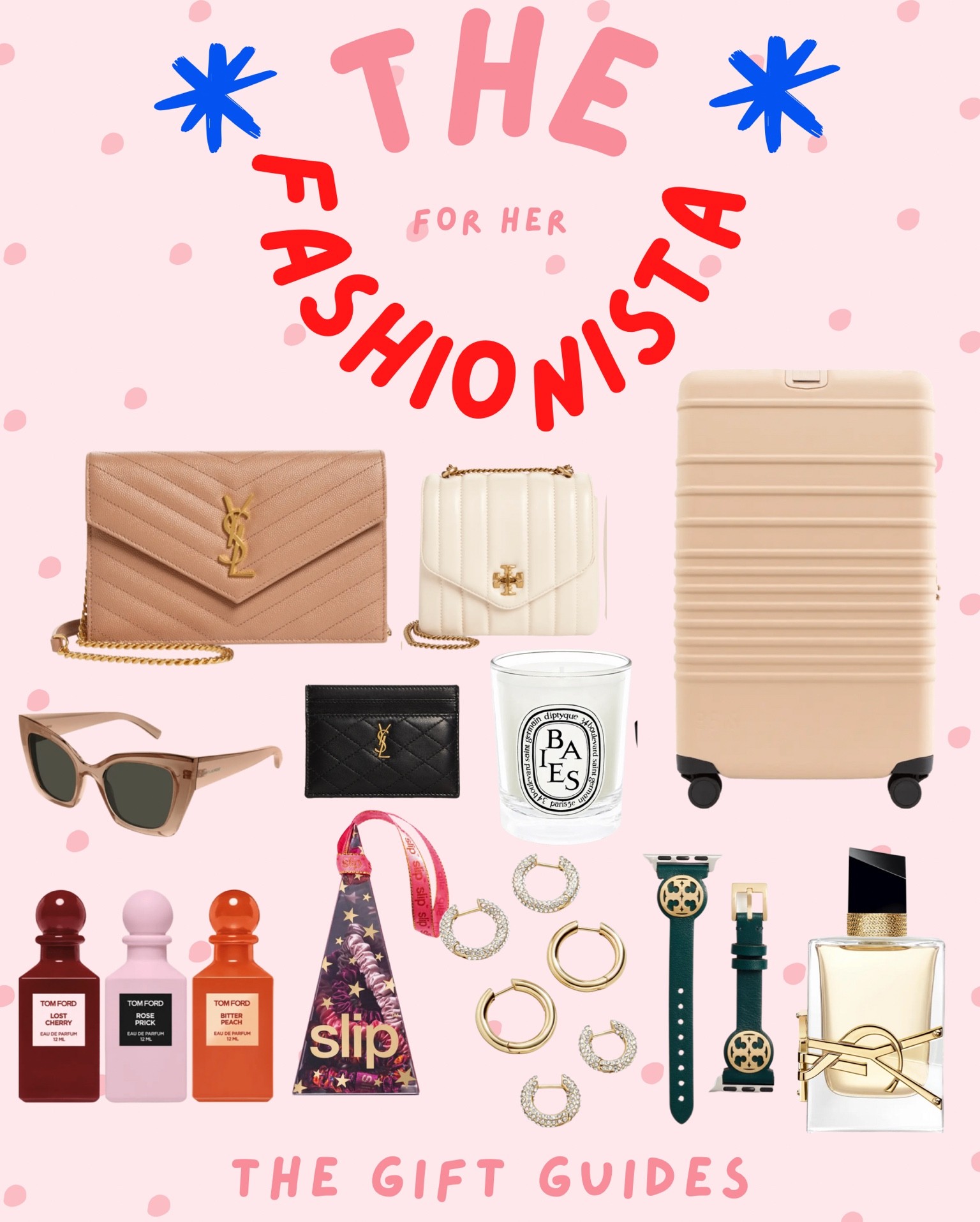 Everything about her look expensive? It probably is. 

These iconic staples include the YSL crossbody, card carrier, neutral sunglasses, the BEIS suitcase, top selling fragrances, and easy to pair earrings 

#LTKHoliday #LTKGiftGuide #LTKSeasonal