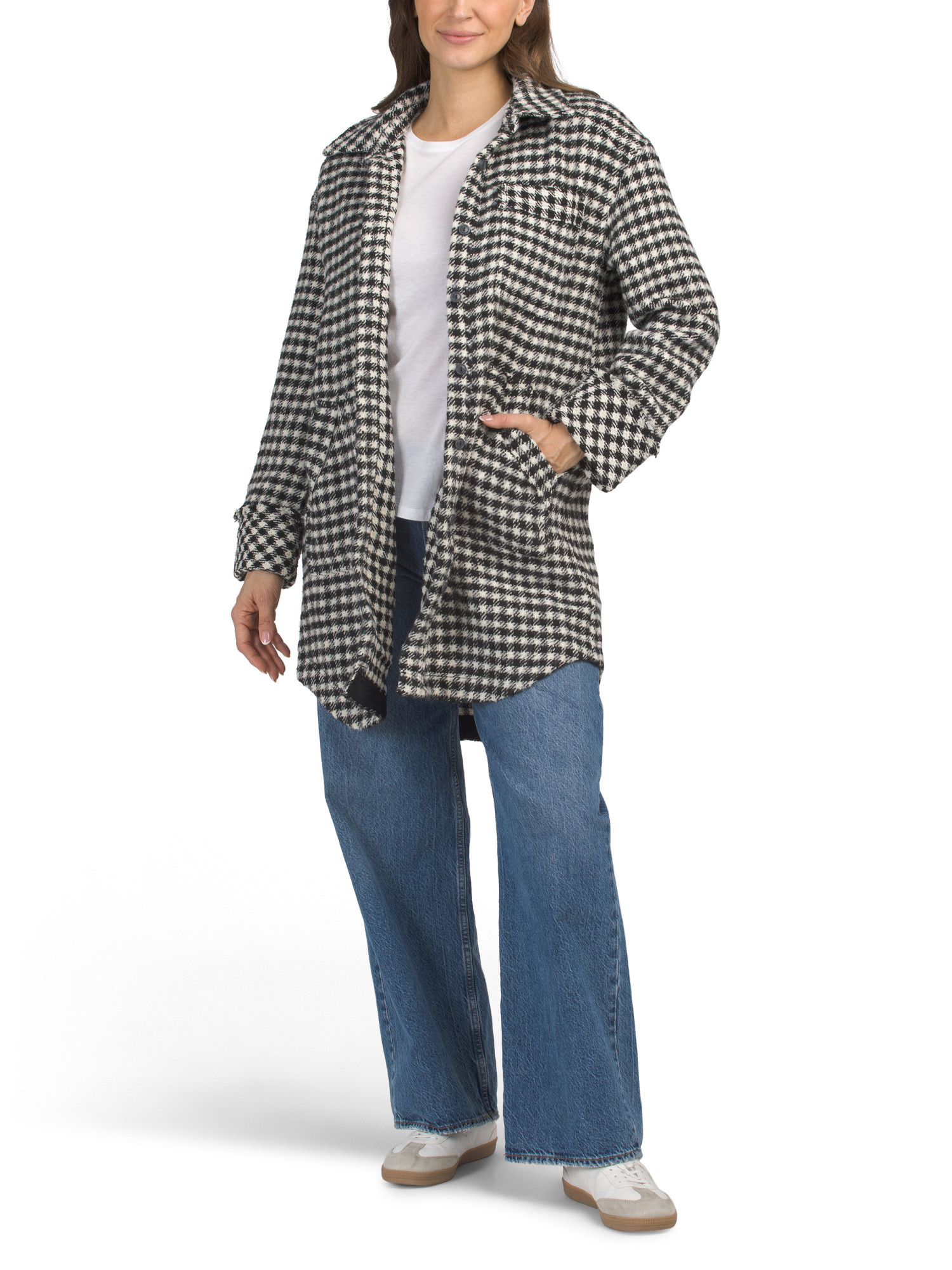 Wool Blend Get Around Houndstooth Jacket | Women | Marshalls | Marshalls