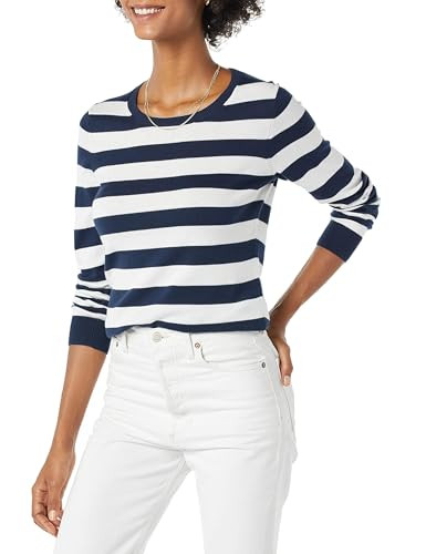 Amazon.com: Amazon Essentials Women's Long-Sleeve Lightweight Crewneck Sweater (Available in Plus... | Amazon (US)