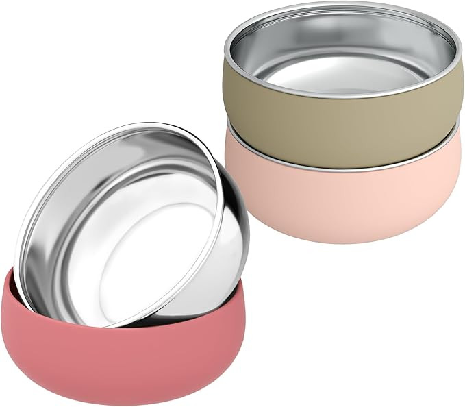 Bella's Friends Stainless Steel and Silicone Baby Bowls 3 Packs 4.3” Kids Feeding,Non-Toxic&Lea... | Amazon (US)
