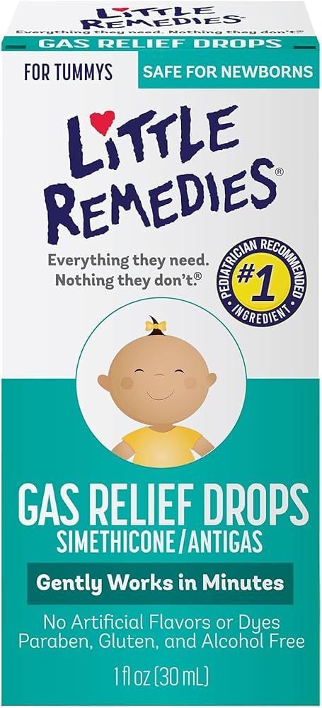 Little Remedies Gas Relief Drops, Natural Berry Flavor, Safe For Newborns, 1 fl oz | Amazon (US)