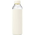 W&P Porter Glass Water Bottle w/ Protective Silicone Sleeve | Cream 20 Ounces | On-the-Go | Reusa... | Amazon (US)
