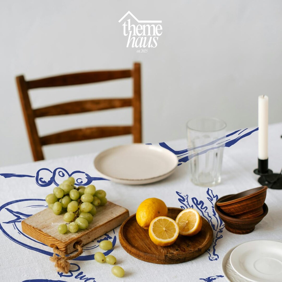 Italian Summer Blue Tablecloth Mediterranean Theme Wedding Italian Dinner Tablecloth Waterproof A... | Etsy (US)