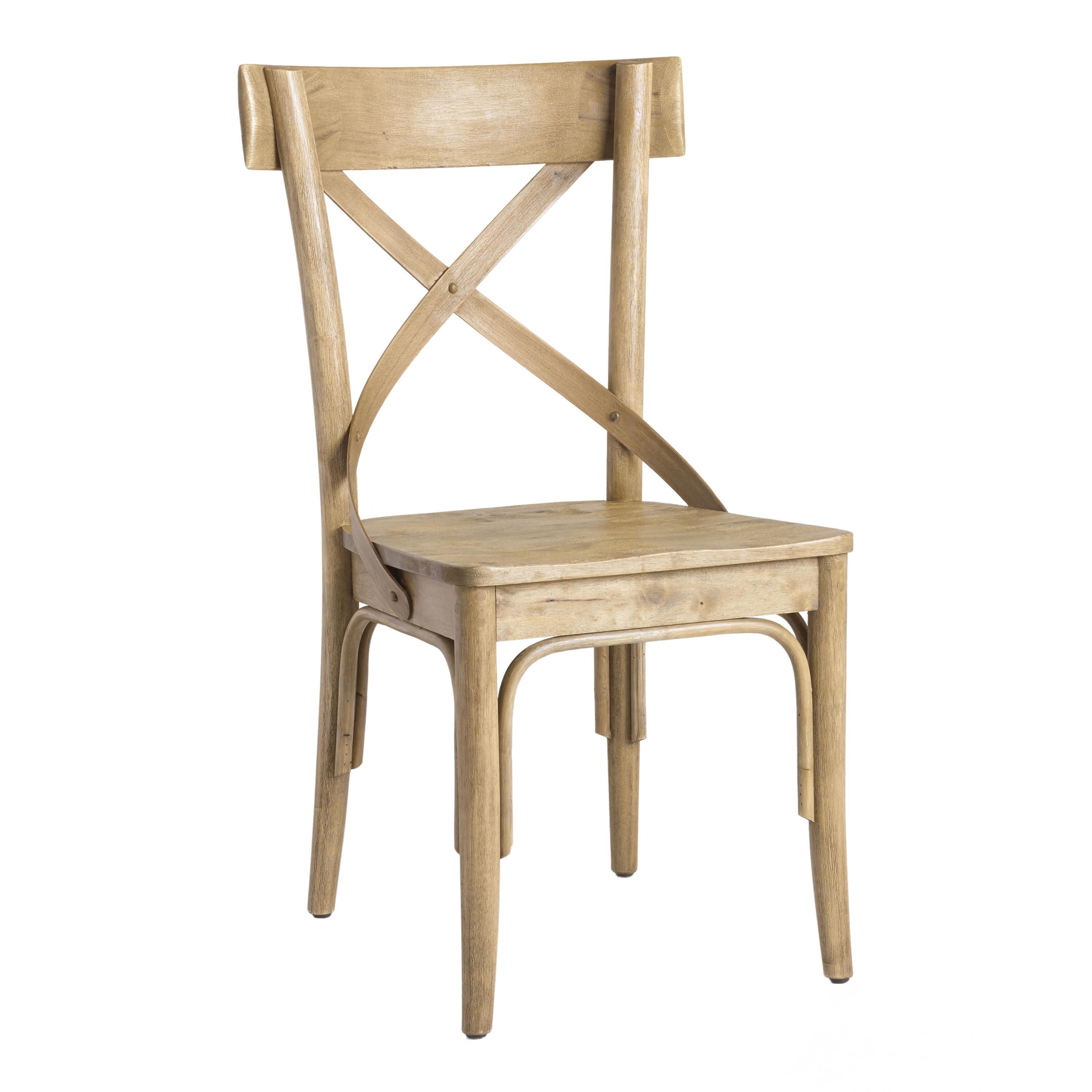 Light Walnut Finish Bistro Side Chairs, Set of 2 | World Market