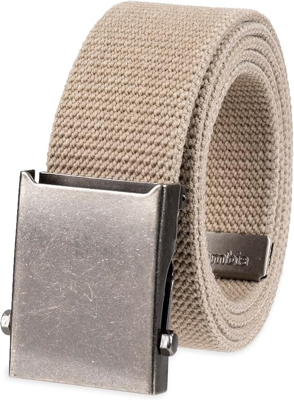 Columbia Unisex-Adult Military Web Belt-Adjustable One Size Cotton Strap and Metal Plaque Buckle | Amazon (US)