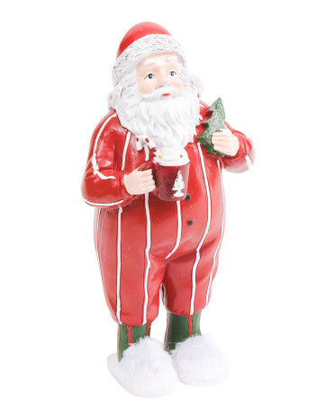 Santa With Coffee And Tree | TJ Maxx