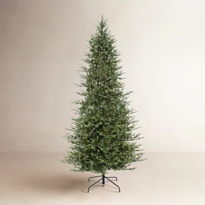 Hachmin Slender Green Realistic Artificial Fir Christmas Tree with Lights | Wayfair North America