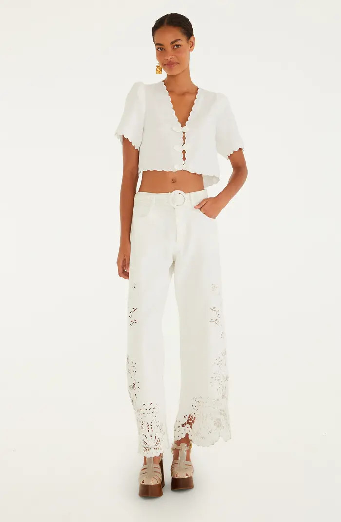Roses Scallop Crop Top | Nordstrom