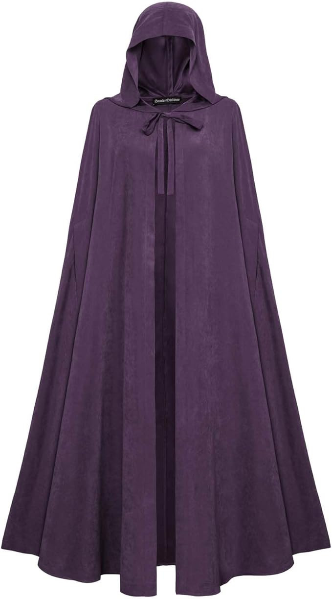 Scarlet Darkness Women Renaissance Hooded Cape Medieval Cloak Hobbit Halloween Costume | Amazon (US)