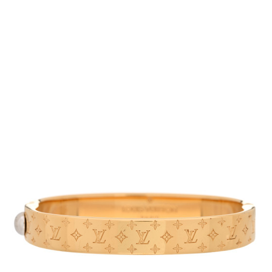 Brass Monogram Nanogram Cuff S Gold | FASHIONPHILE (US)