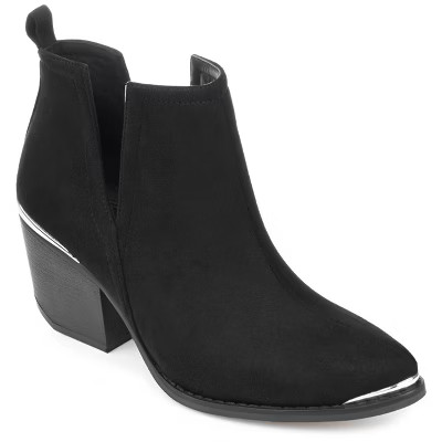 Journee Collection Womens Issla Pull On Stacked Heel Booties | Target