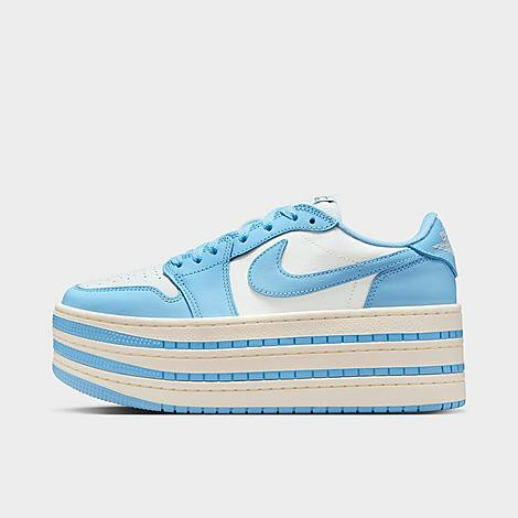 Nike Women's Air Jordan 1 Low Triple Stack Casual Shoes in Psychic Blue/White/Sail Size: 8.0 | Finish Line (US)