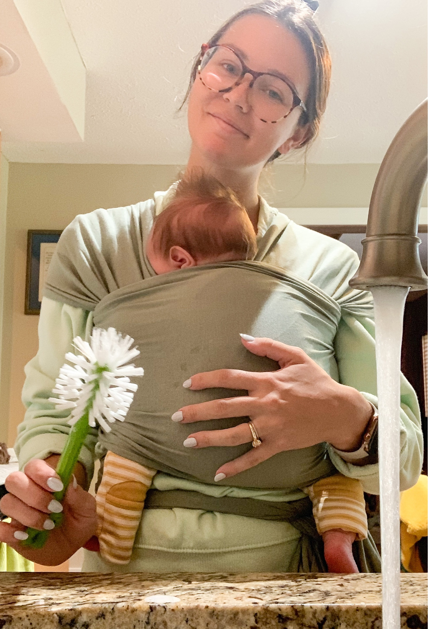 sometimes this is what doing the dishes looks like 🤷🏻‍♀️ tbh I love baby wearing though

#LTKhome #LTKbaby #LTKkids