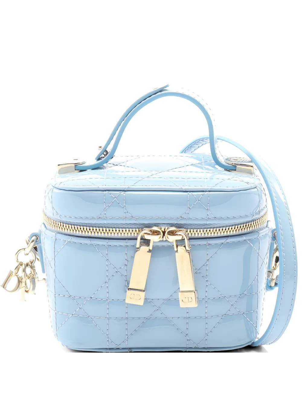 Christian Dior Pre-Owned 2010s micro Lady Dior Vanity handbag - Blue | Farfetch Global