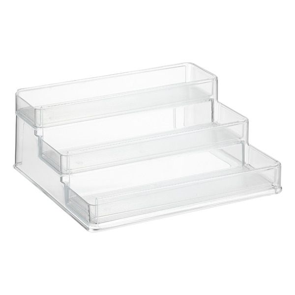 iDESIGN Expandable Linus3-Tier Cabinet Organizer Clear | The Container Store