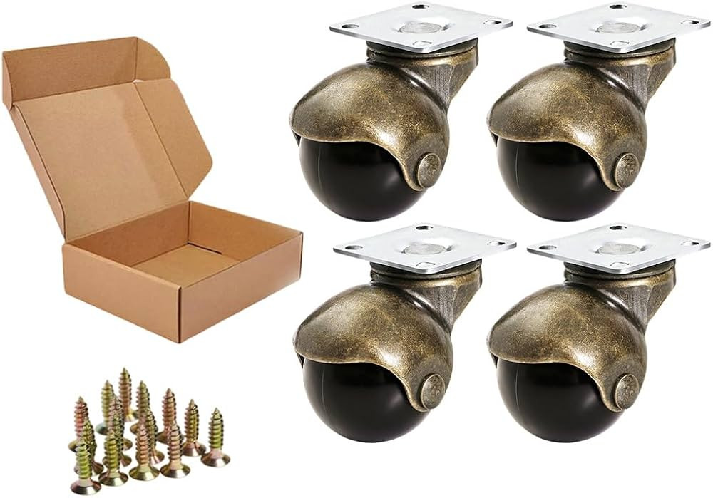 ENYKE Ball Caster Wheels, 1.5-inch Small Casters for Furniture, Swivel Furniture Casters Set of 4... | Amazon (US)