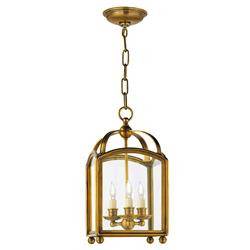 Visual Comfort Arch French Country Antique Burnished Brass Top Lantern - Mini | Kathy Kuo Home