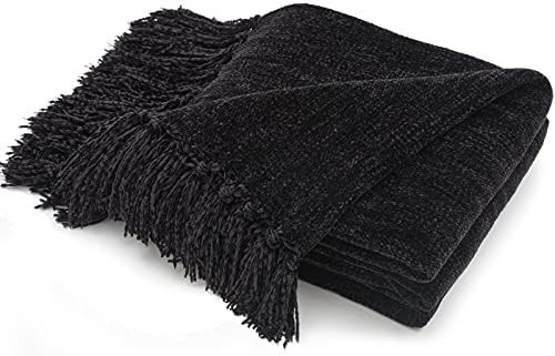 RECYCO Throw Blanket Soft Cozy Chenille Throw Blanket with Fringe Tassel for Couch Sofa Chair Bed... | Amazon (US)