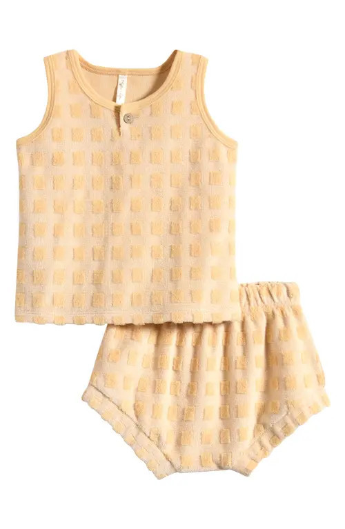 Rylee + Cru Terry Cloth Tank & Shorts Set in Butterscotch at Nordstrom, Size 12-18M | Nordstrom