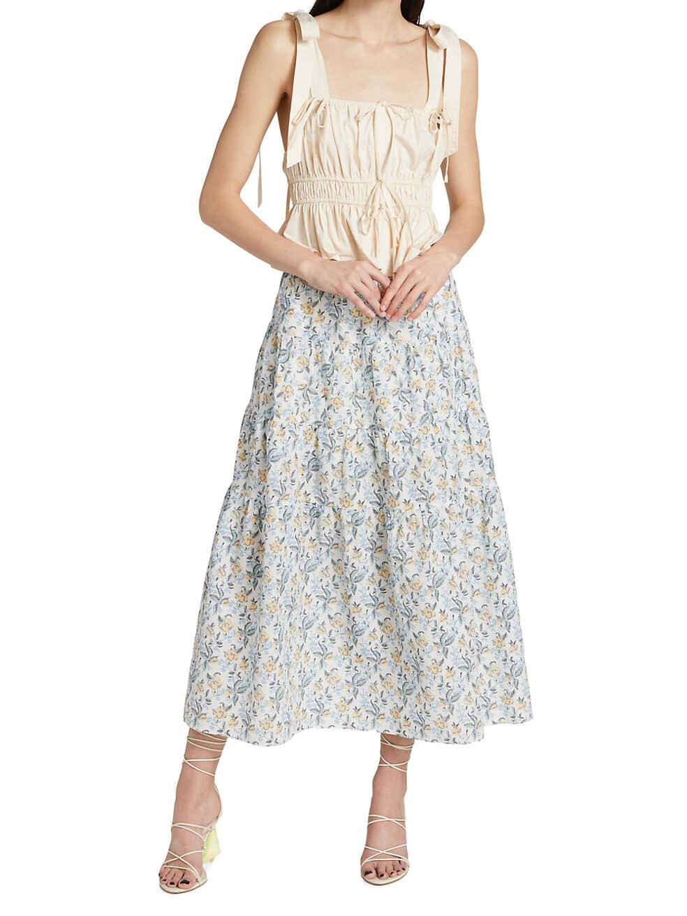 Sveta Shirred Poplin Top | Saks Fifth Avenue