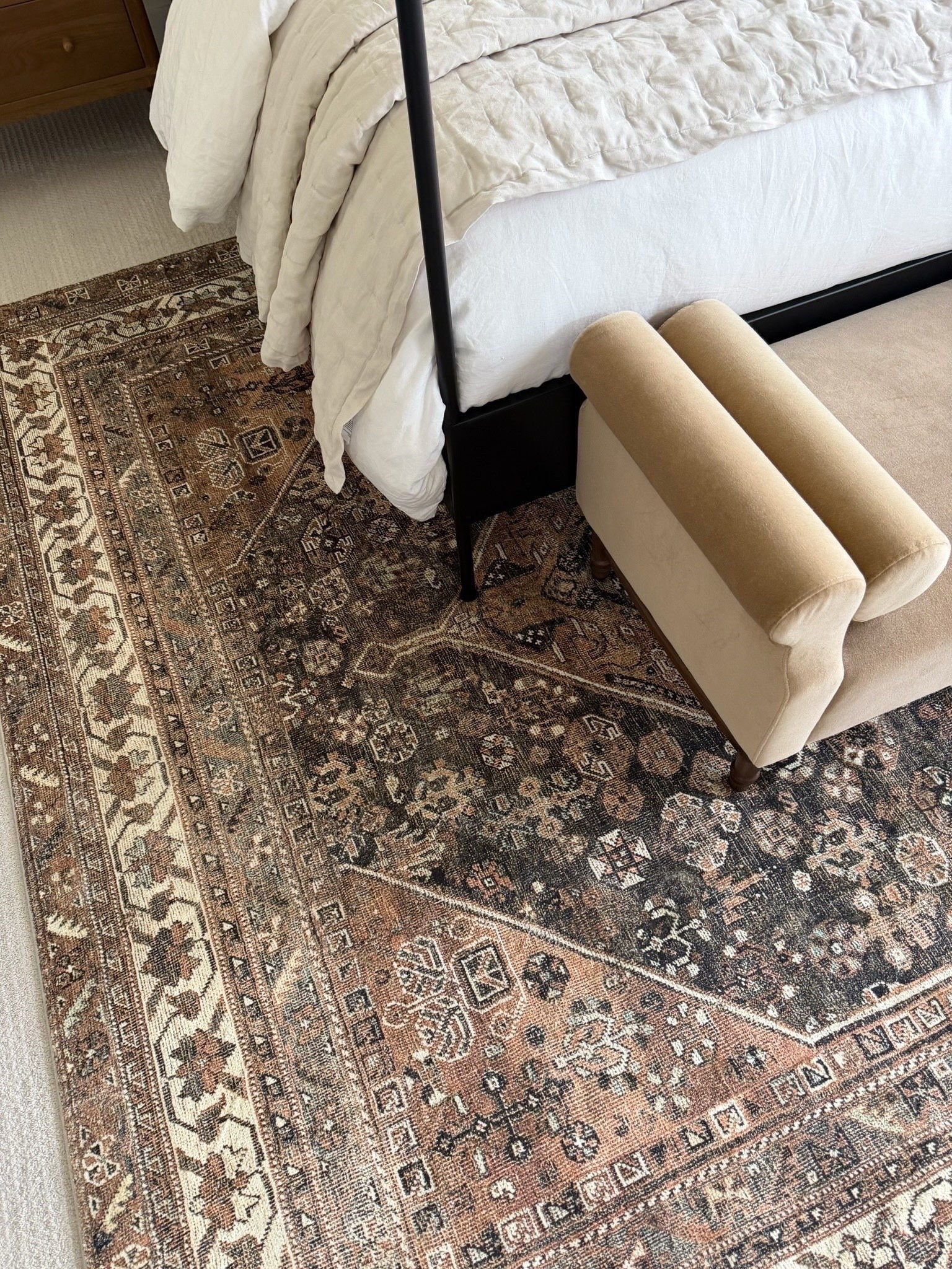 Cloudpile will always be a yes for me! If you’re looking for added warmth, I highly recommend this beautiful moody Nessa rug. Warm tones, soft textures, and the right amount of plush. I love adding cloudpile rugs to our bedroom and living spaces, especially for colder months!