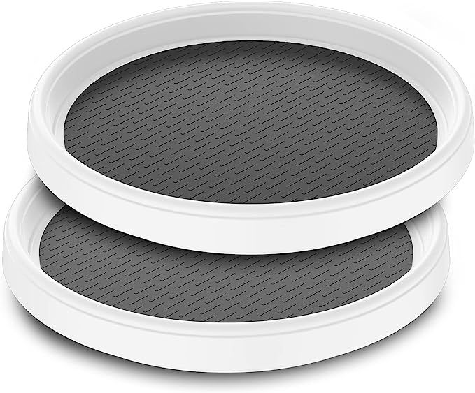 Pretireno Lazy Susan Turntable 2 Pack , Non-Skid Lazy Susan Organizer 10 Inch for Cabinet, Pantry... | Amazon (US)