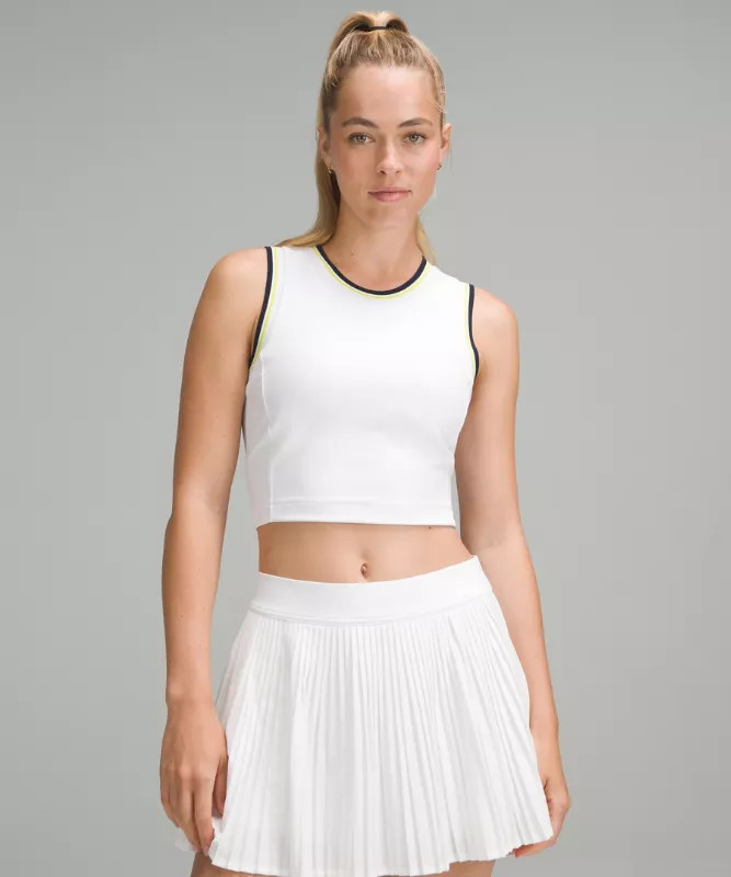 Varsity Scoop-Neck Cropped Tennis Tank Top   Medium Support, B/C Cup | lululemon (AU)
