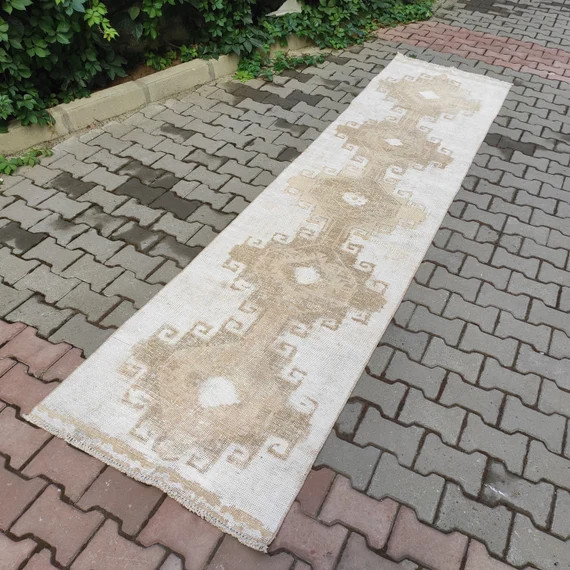 OUSHAK NEUTRAL RUNNER 2.75 x 11.97 // Neutral Beige  and Off | Etsy | Etsy (US)