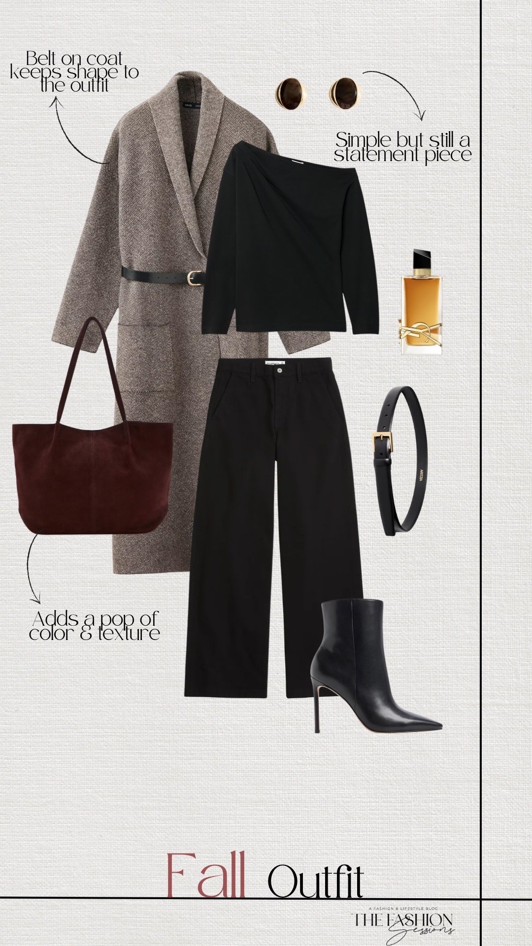 Fall Outfit Inspiration | Belted Coat | Off the Shoulder Long Sleeve | Denim Jeans | Ankle Boots | Burgundy Suede Bag |

#LTKootd #LTKSeasonal