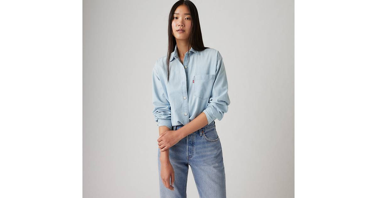 Harlie Boyfriend Shirt - Light Wash | Levi's® CA | Levi's CA