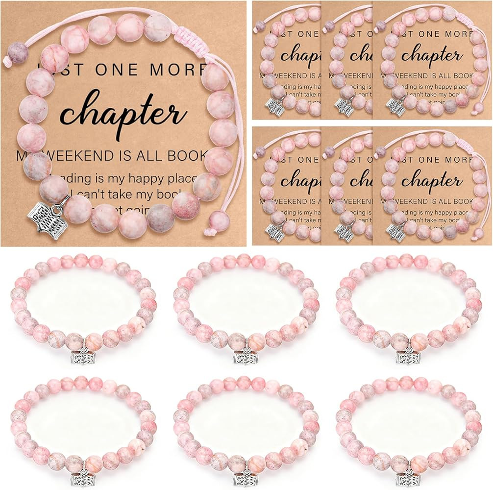 Misdary 8 Sets Book Club Gifts for Women Book Lovers Bracelet Gifts Reading Bracelet with Pendant... | Amazon (US)