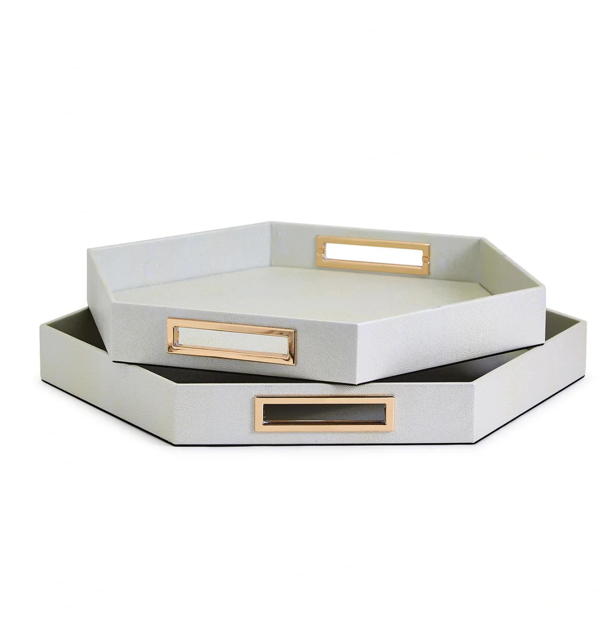 Pearlized Hexagon Stingray Trays | Megan Molten