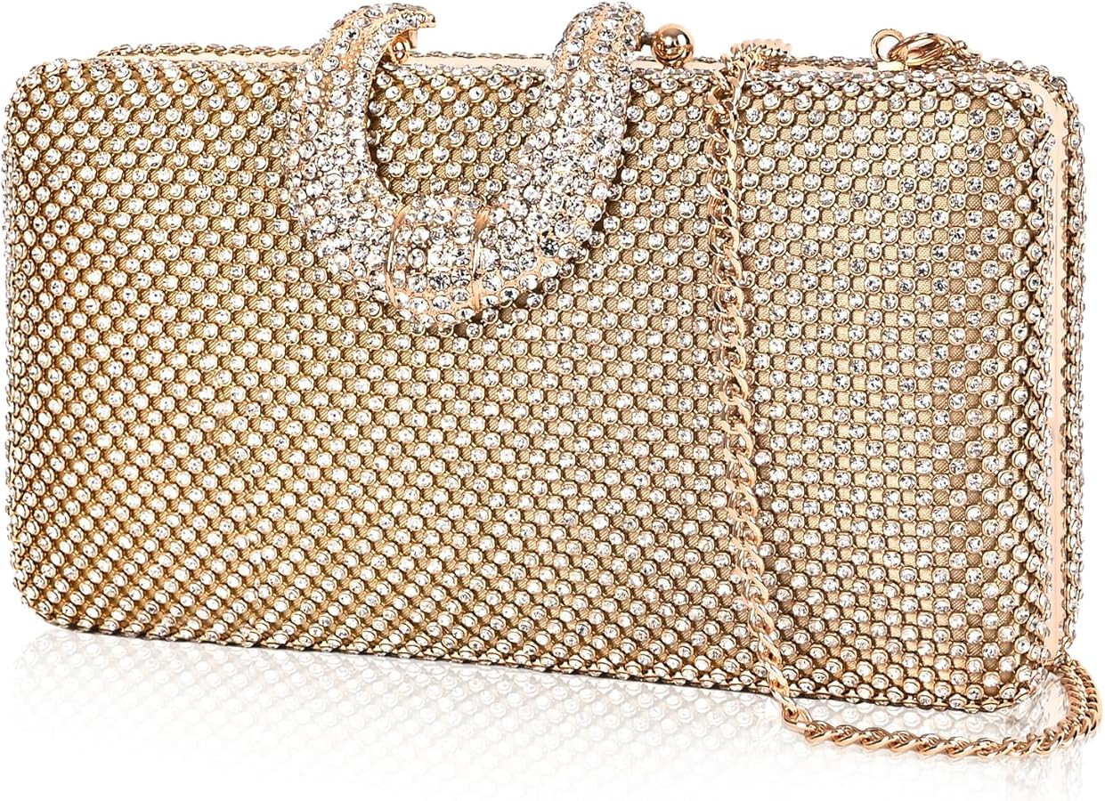 Sparkly Rhinestone Crystal Clutch for Wedding Party Dressy Handbag Formal Party Evening Bag For W... | Amazon (US)