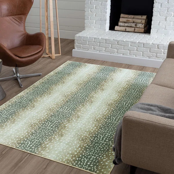 Towanna Animal Print Tufted Area Rug in Cream | Wayfair North America