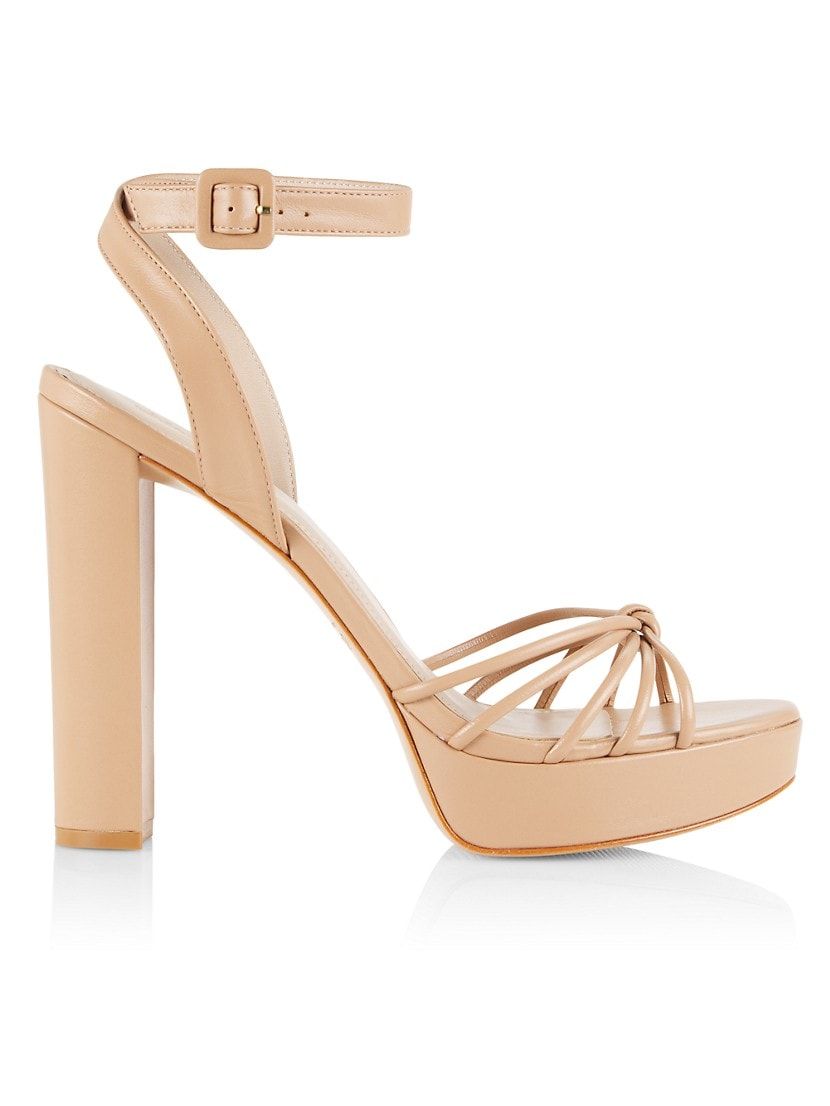 COLLECTION 123MM Leather Strappy Platform Sandals | Saks Fifth Avenue