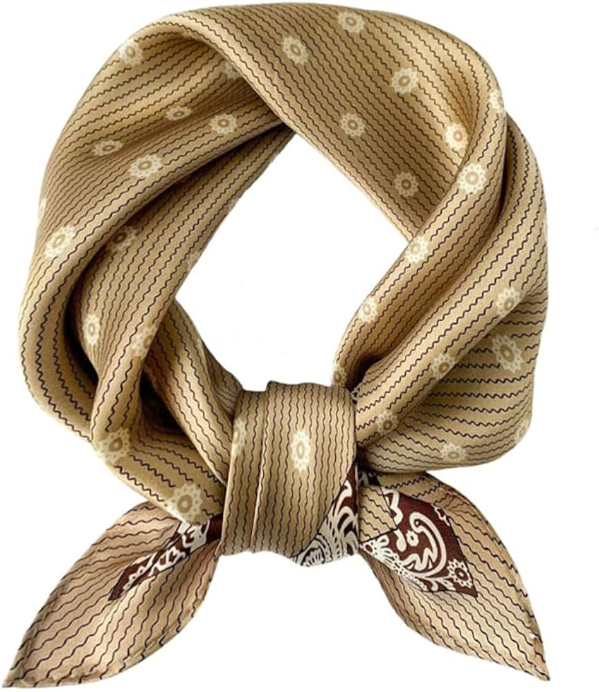 Tim & Tina Square 100% Mulberry Silk 21'' x 21'' Hair Scarf Head Sleeping Wrap Satin Head Scarf f... | Amazon (US)