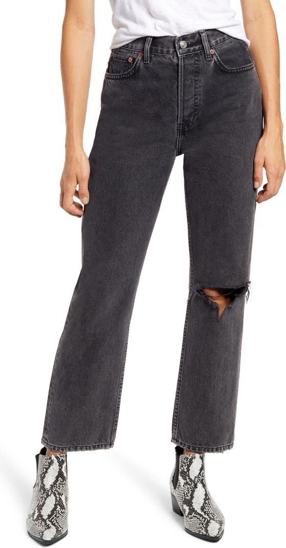 Chicago Ripped Knee High Waist Dad Jeans | Nordstrom