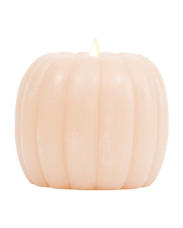 Chalky Tall Pumpkin Led Candle | TJ Maxx