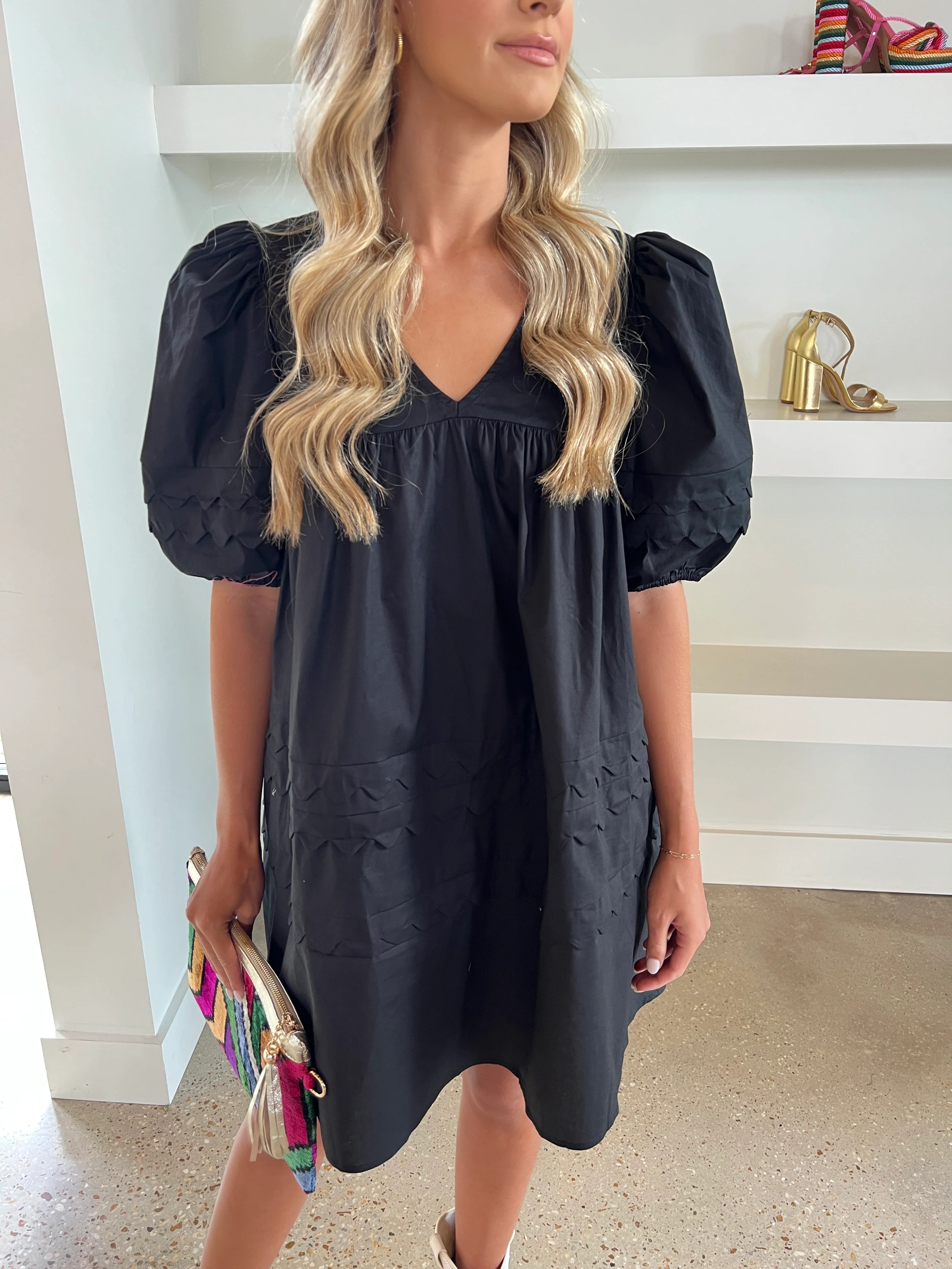 Black Scallop Dress | Amor lafayette