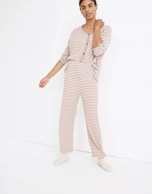 Waffle Knit Pajama Sweatpants in Lorain Stripe | Madewell