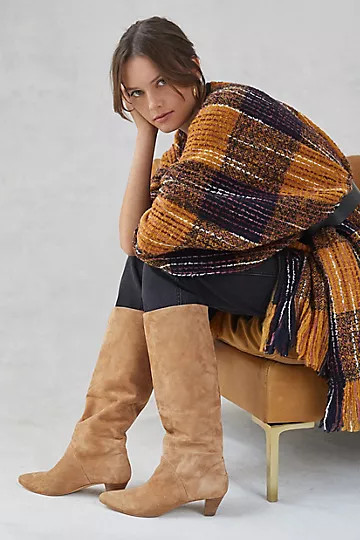 Silent D Kitten-Heel Slouch Boots | Anthropologie (US)