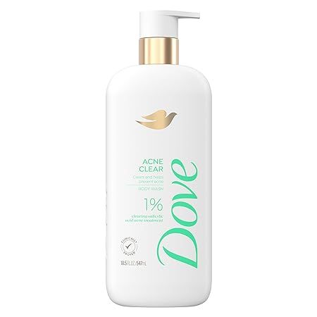 Dove Body Wash Acne Clear Clears & helps prevent acne 1% clearing salicylic acid acne treatment 1... | Amazon (US)