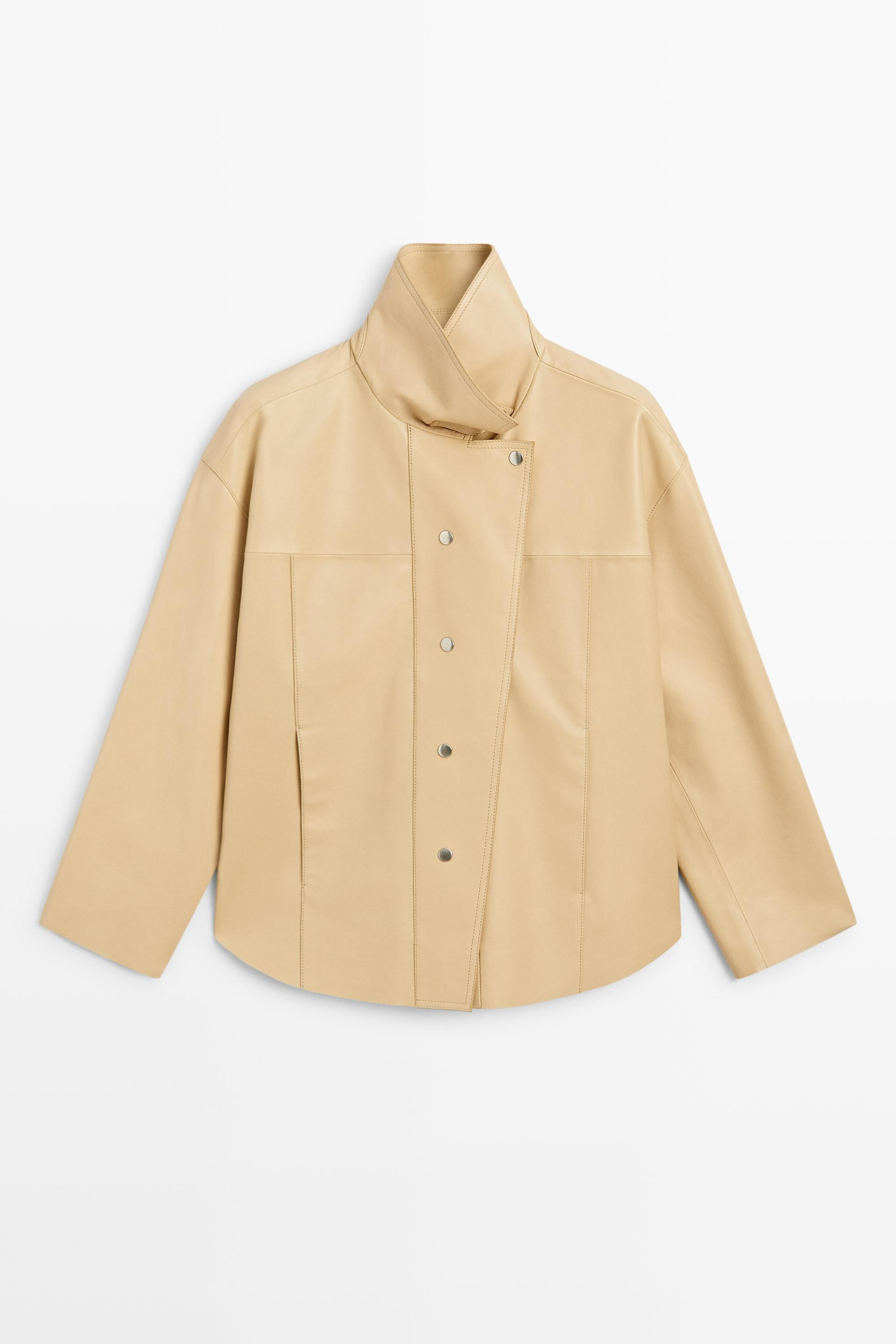 Nappa leather shirt | Massimo Dutti UK