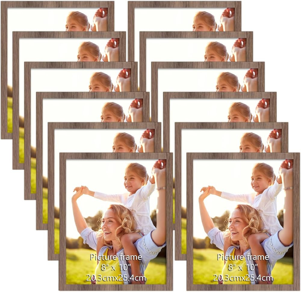 CRUGLA 8x10 Magnetic Picture Frame Self Adhesive Backing Set of 12 Packs, Kids Artwork Sign Paper... | Amazon (US)