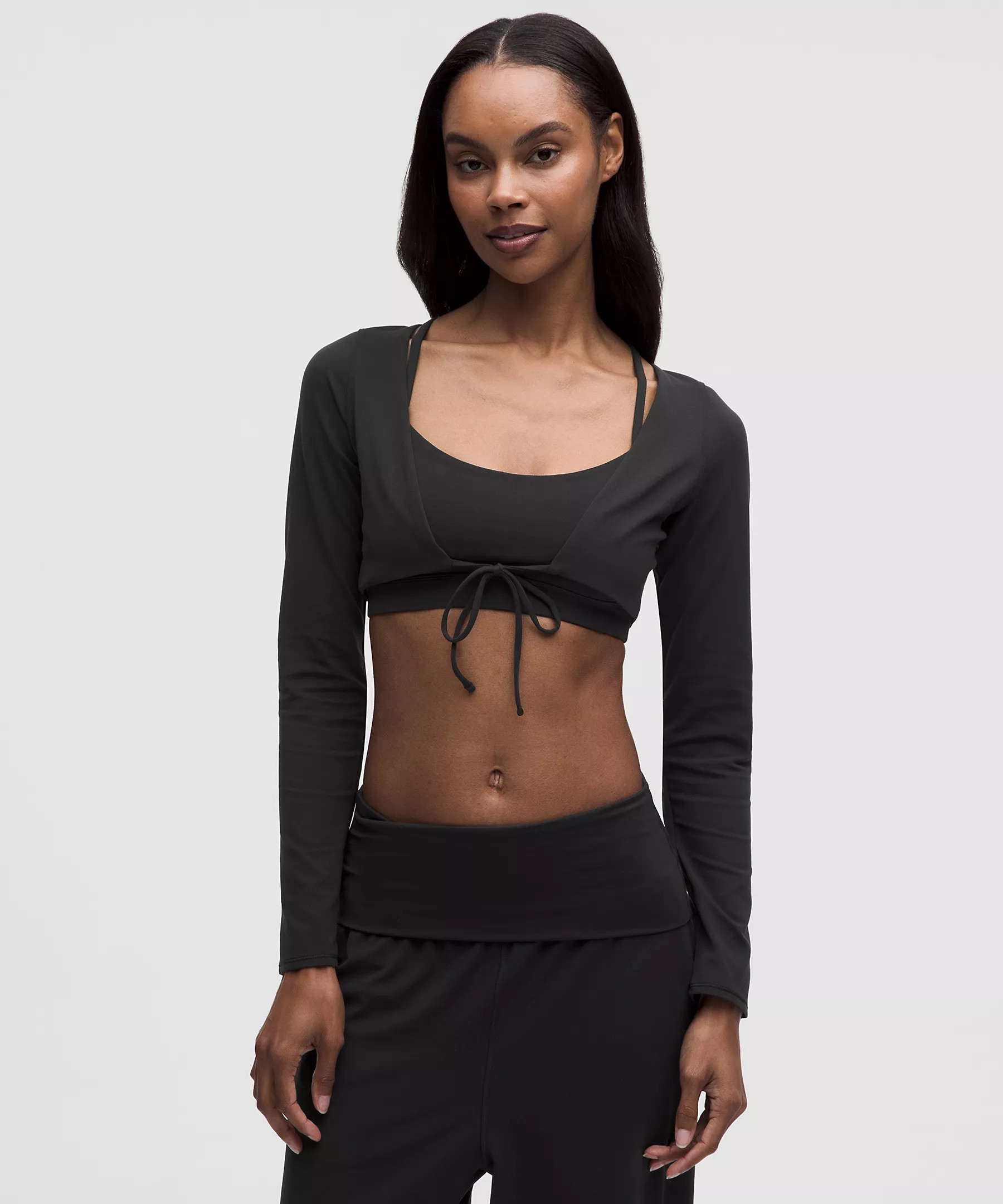 Nulu Mesh-Back Tie-Front Cropped Cardigan | Lululemon (US)