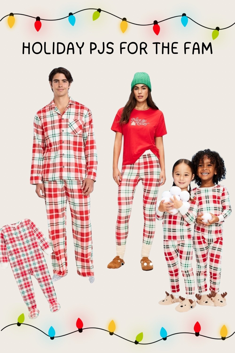 🎄 Family Christmas Pajamas🎄

Matching family pajamas are a must this Christmas! Whether you’re snapping photos by the tree or having a cozy Christmas Eve movie night, these adorable sets from Old Navy come in sizes for the whole family