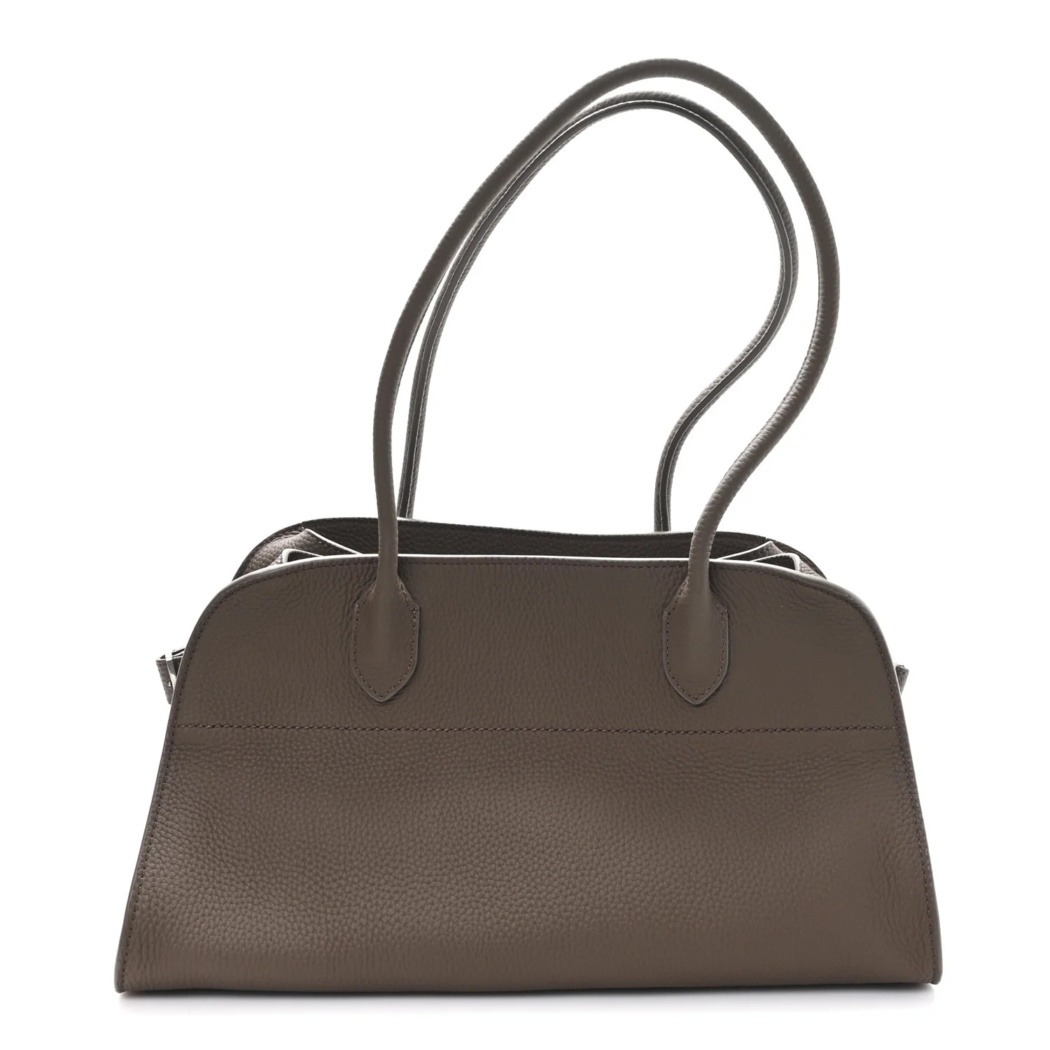 Matte Grained Calfskin Margaux Shoulder 12 Dark Olive | FASHIONPHILE (US)